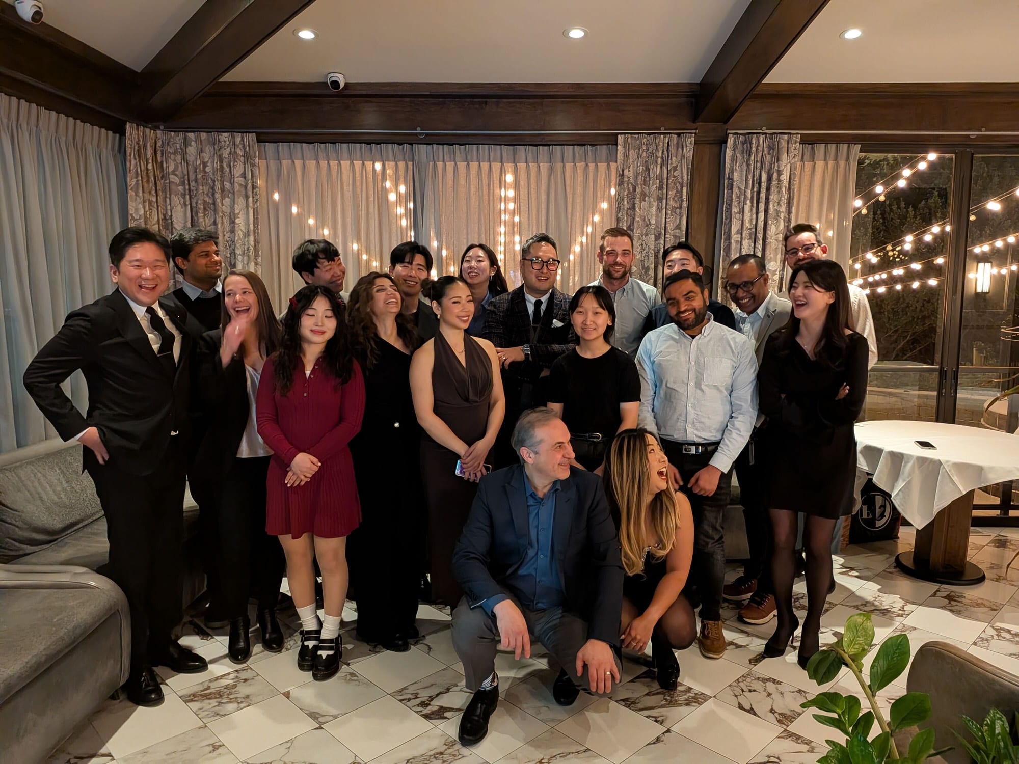 The Toronto team at a dinner, 2025